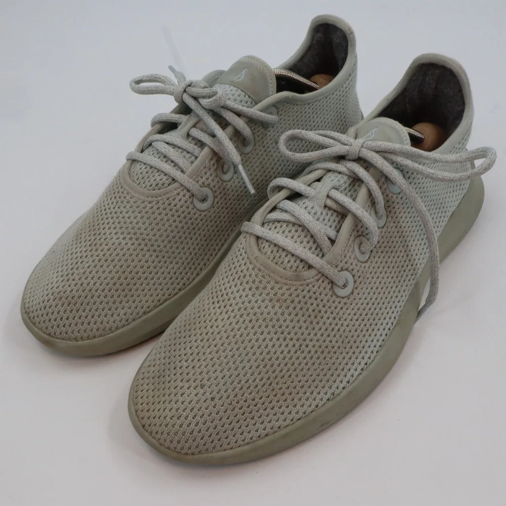 Allbirds Tree Runners Mens‎ 11 Chalk Grey Sustainable Breathable Sneakers